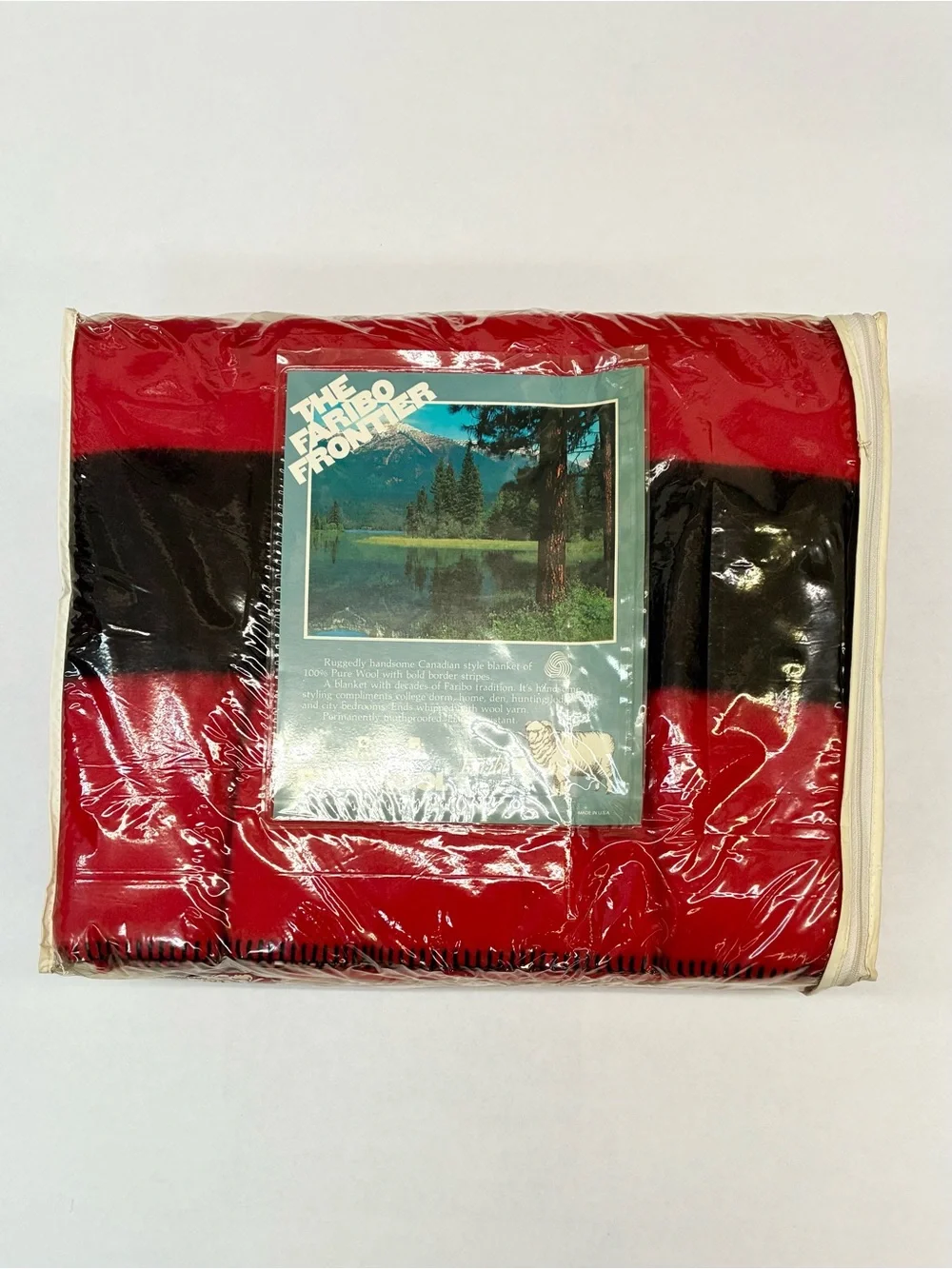 Faribo Canadian Style Wool Blanket NOS